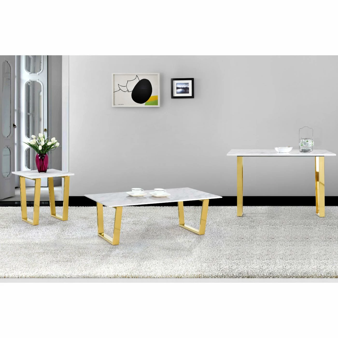Top 10 😀 Square End Tables & Side Tables Meridian Furniture Inc Cameron Gold End Table 🥰