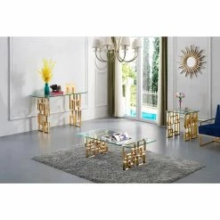 Best deal 🔥 Square End Tables & Side Tables Meridian Furniture Inc Pierre Gold End Table 🎉