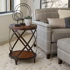 Best Sale 🎁 Round End Tables & Side Tables Magnussen T1755 Pinebrook Wood Round Accent Table 🌟