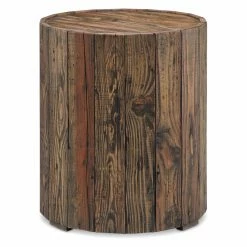 Best Pirce 🥰 Round End Tables & Side Tables Magnussen Dakota Round Reclaimed Wood End Table 🎉