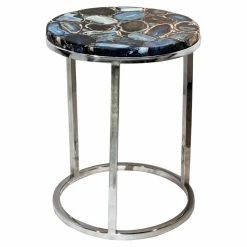 Coupon 👍 Round End Tables & Side Tables Moes Home Collection Shimmer Agate Accent Table 😉