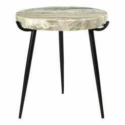 Wholesale 🔥 Round End Tables & Side Tables Moes Home Collection Brinley Round Marble Accent End Table 🌟
