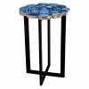 New 🎉 Round End Tables & Side Tables Moes Home Collection Azul Agate Accent Table 👏