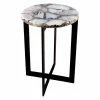 Deals ✔️ Round End Tables & Side Tables Moes Home Collection Blanca Agate Accent Table ✔️