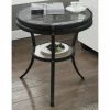 Coupon 🔔 Round End Tables & Side Tables Monarch Specialties Round Spoked Wheel Glass Top End Table 🎉