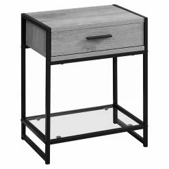Budget 😀 Rectangle End Tables & Side Tables Monarch Specialties Rectangular 1 Drawer End Table With Glass Shelf 🔔