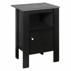 Hot Sale ๐ Square End Tables & Side Tables Monarch Specialties Wood Storage Side Table With Door ๐