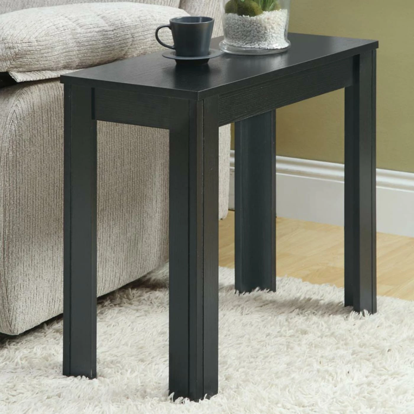 Buy π₯° Monarch Specialties Rectangle End Tables & Side Tables Monarch Rectangular Black Oak Wood Accent Side Table π€©