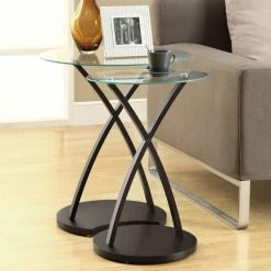 Top 10 โ๏ธ Monarch Specialties Round End Tables & Side Tables Monarch Cappuccino Bentwood Nesting Tables - 2 Piece Set ๐