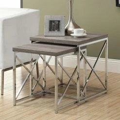 Top 10 โญ Monarch Specialties Square End Tables & Side Tables Monarch I 32 Reclaimed-Look Metal 2-Piece Nesting Table โ