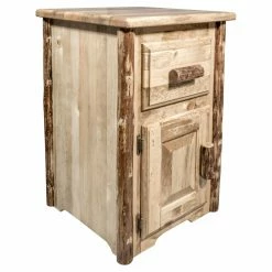 Best reviews of 💯 Square End Tables & Side Tables Montana Woodworks Glacier Country Left Hinged End Table With Drawer ❤️
