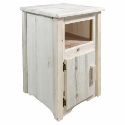 Budget 🛒 Square End Tables & Side Tables Montana Woodworks Homestead Left Hinged End Table 👏