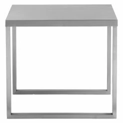 Brand new ๐ Square End Tables & Side Tables Pangea Home Century Side Table Brushed Metal ๐งจ