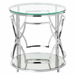Coupon ✔️ Round End Tables & Side Tables Pangea Home Edward Round Side Table 😀