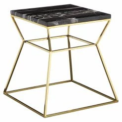 Top 10 ๐ Square End Tables & Side Tables Pangea Home Geo Side Table Marble ๐ฅ