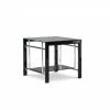 Outlet 🌟 Rectangle End Tables & Side Tables Powell Square End Table - Black And Chrome 🎉
