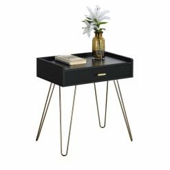 Hot Sale ๐ Rectangle End Tables & Side Tables Roundhill Furniture Hailey Storage End Table ๐