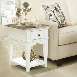Flash Sale ⭐ Rectangle End Tables & Side Tables Riverside Furniture Myra Leg Chairside Table ✔️