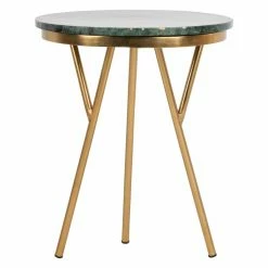 Best Sale ✔️ Round End Tables & Side Tables Safavieh Coletta Round Marble Top Accent End Table 😍