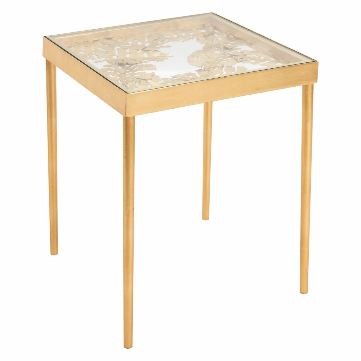 Discount π Square End Tables & Side Tables Safavieh Leilani Palm Leaf Side Table β