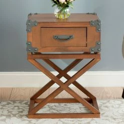 Cheap 👏 Rectangle End Tables & Side Tables Safavieh Dunstan Accent Table With Storage Drawer ⌛