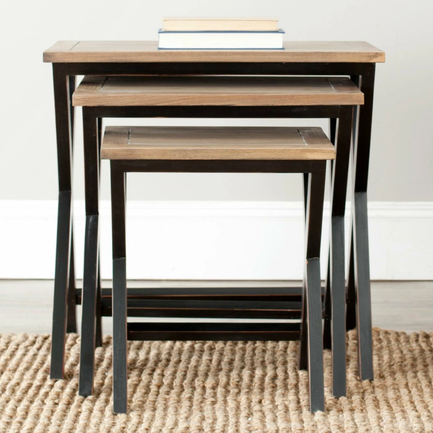 Cheapest π Rectangle End Tables & Side Tables HN Home Lewiston Modern Farmhouse Stacking Tray Tables β