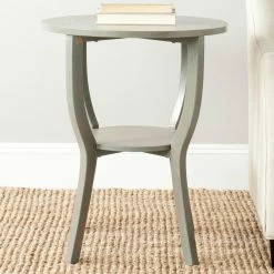 Outlet 🧨 Round End Tables & Side Tables Safavieh Rhodes Round Pedestal Accent Table ✨