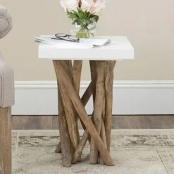 Best reviews of 🛒 Square End Tables & Side Tables Safavieh Hartwick Branched Side Table ✔️