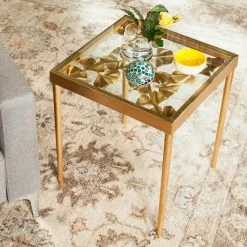 Best Sale 🛒 Square End Tables & Side Tables Safavieh Otto Ginkgo Leaf Side Table 🤩