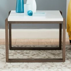 Brand new 😍 Rectangle End Tables & Side Tables Safavieh Bartholomew Mid Century Scandinavian Lacquer End Table 😀