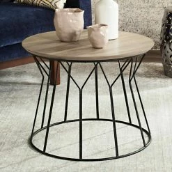 Cheap 😍 Round End Tables & Side Tables Safavieh Alcott Retro Mid Century Wood End Table ⭐
