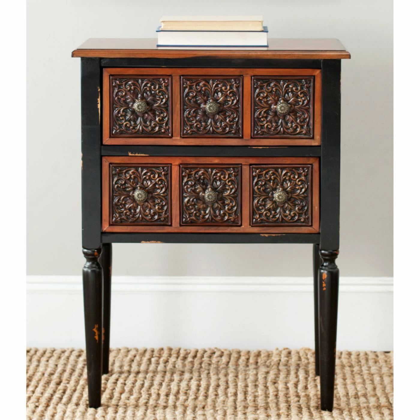 Best Sale π Rectangle End Tables & Side Tables Safavieh Kenneth 2 Drawer Side Table π