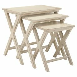 Outlet ๐ฅฐ Rectangle End Tables & Side Tables Safavieh Maryann Stacking Tray Tables โจ
