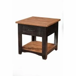 Budget 👍 Square End Tables & Side Tables Martin Svensson Home Rustic Solid Wood End Table 🌟