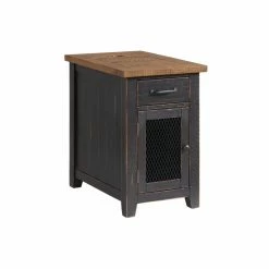 Best Pirce โค๏ธ Rectangle End Tables & Side Tables Martin Svensson Home Rustic Chairside Table With Power ๐