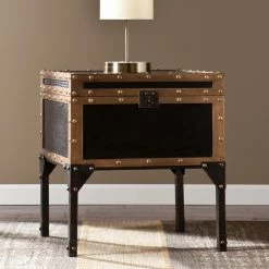 Flash Sale 👍 Square End Tables & Side Tables Southern Enterprises Drifton Travel Trunk End Table 🔥