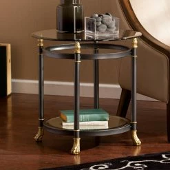 Coupon ⭐ Round End Tables & Side Tables Southern Enterprises Allesandro End Table ❤️