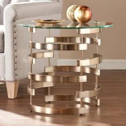 Best reviews of 🧨 Round End Tables & Side Tables Southern Enterprises Belmar End Table 💯