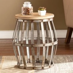 Outlet 🥰 Round End Tables & Side Tables Southern Enterprises Mencino Accent Table 🤩