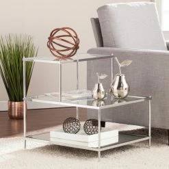 Best Pirce ๐ Rectangle End Tables & Side Tables Southern Enterprises Knox Glam Mirrored Accent Table - Chrome โจ