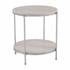 Top 10 🎉 Round End Tables & Side Tables Southern Enterprises Silas Faux Stone End Table 👏