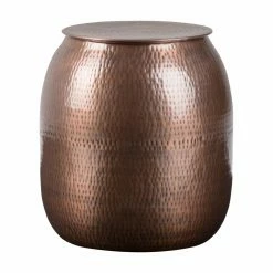 Coupon 🧨 Brooklyn & Max Round End Tables & Side Tables Brooklyn + Max Irena Metal Storage Accent Drum Side Table 💯