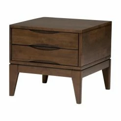 Brand new 🎁 Square End Tables & Side Tables HN Home Ando Mid-Century Modern Square Solid Hardwood End Table 😍