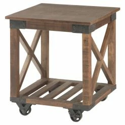 Best deal 🔔 Brooklyn & Max Square End Tables & Side Tables Brooklyn + Max Dixon Mango Wood And Metal 20 In. Square Industrial End Table 💯