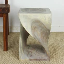 Outlet 😍 Square End Tables & Side Tables Strata Furniture 18 In. Twist End Table - Gray ⌛