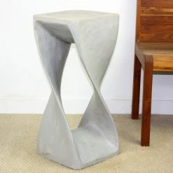 Outlet 🎉 Square End Tables & Side Tables Strata Furniture 26 In. Twist End Table - Gray 😀