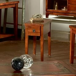 Top 10 😀 Steve Silver Co. Rectangle End Tables & Side Tables Steve Silver Davenport Rectangle Dark Cherry Wood Chairside End Table ✔️