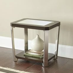 Promo 👍 Rectangle End Tables & Side Tables Steve Silver Co. Truman End Table 🤩