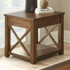 Budget 🎉 Square End Tables & Side Tables Steve Silver Co. Lenka Chair Side End Table ⌛