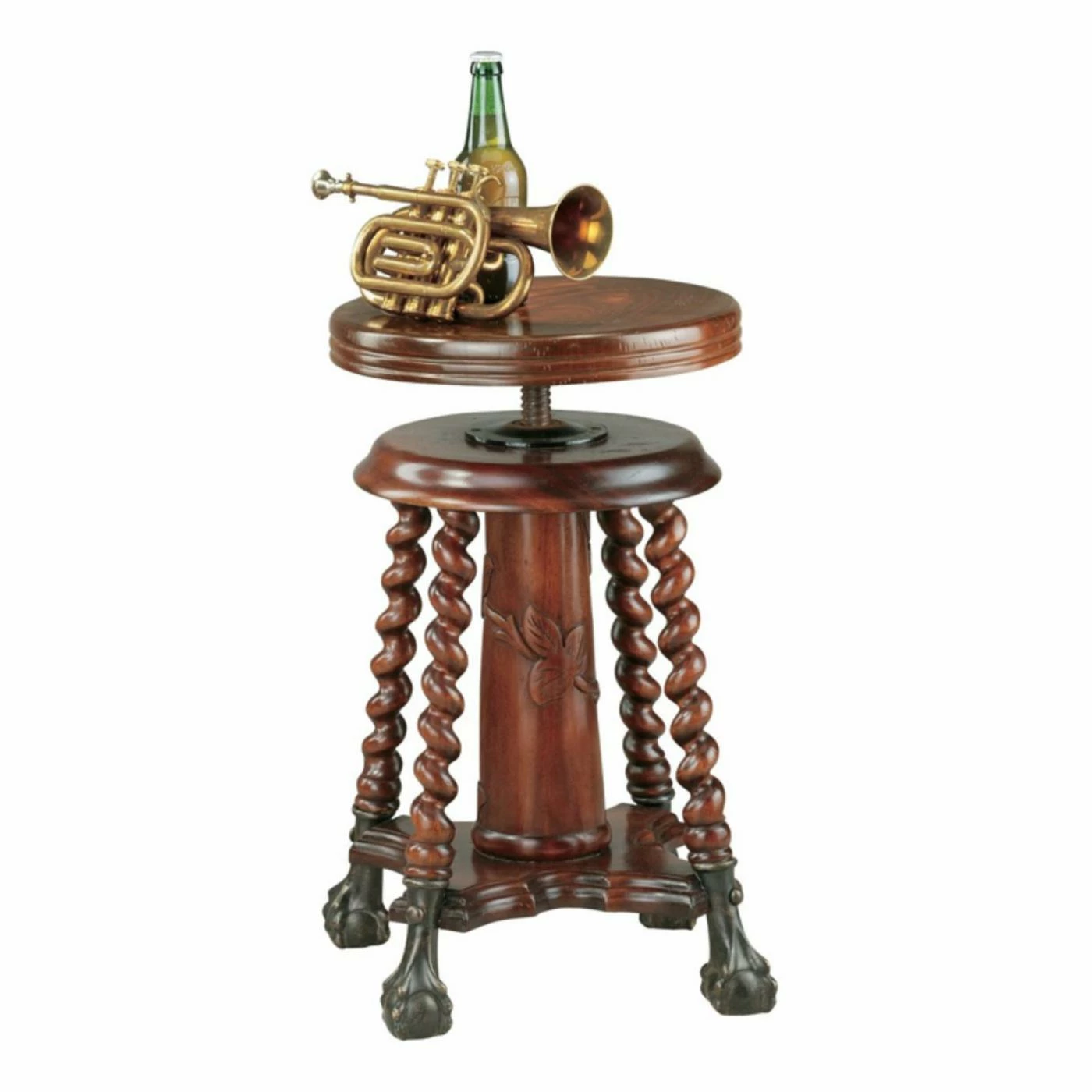 Promo 💯 Round End Tables & Side Tables Design Toscano The Gidley & Doyle Piano Stool/Table 💯